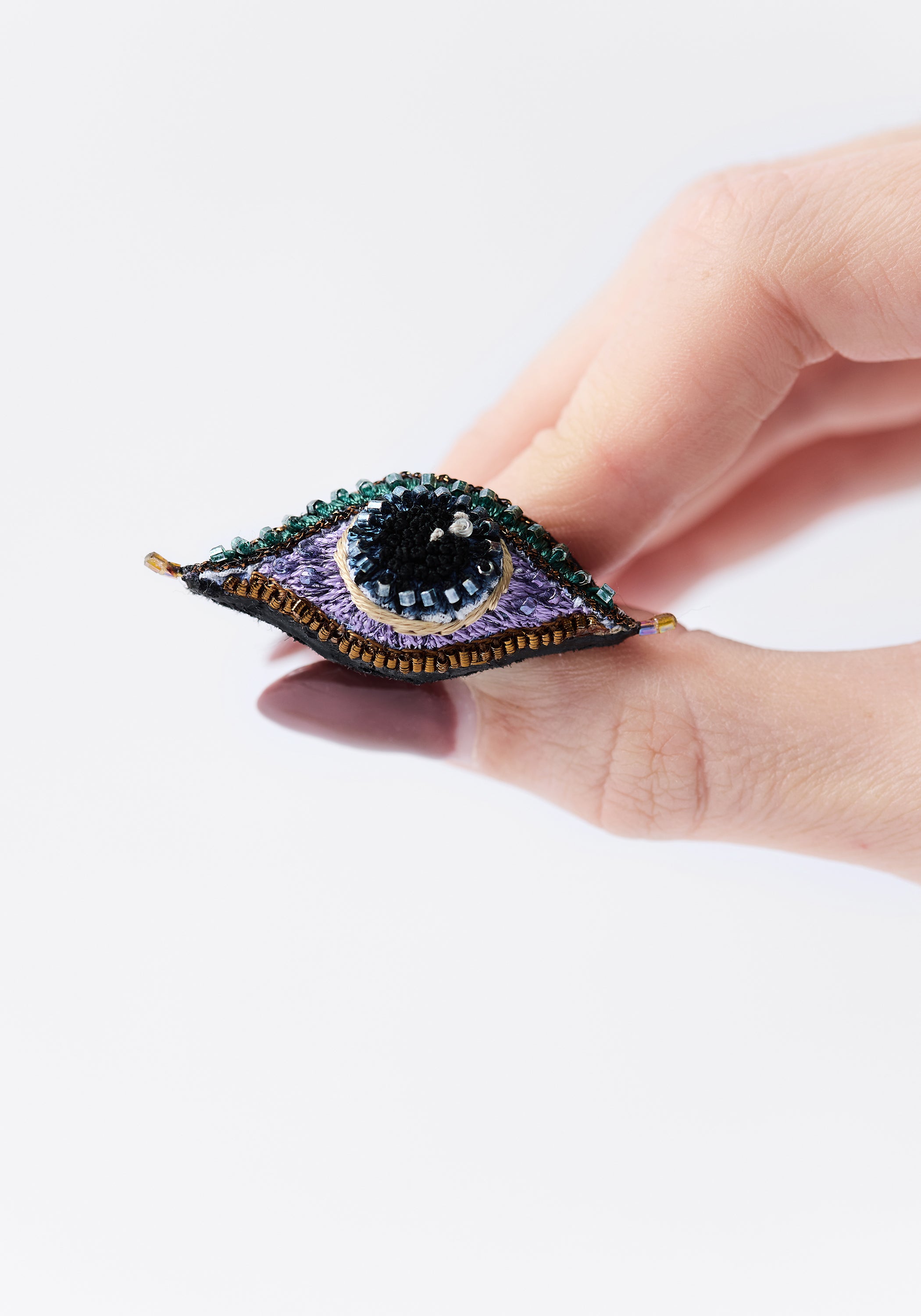 Starry Eye Embroidered Pin