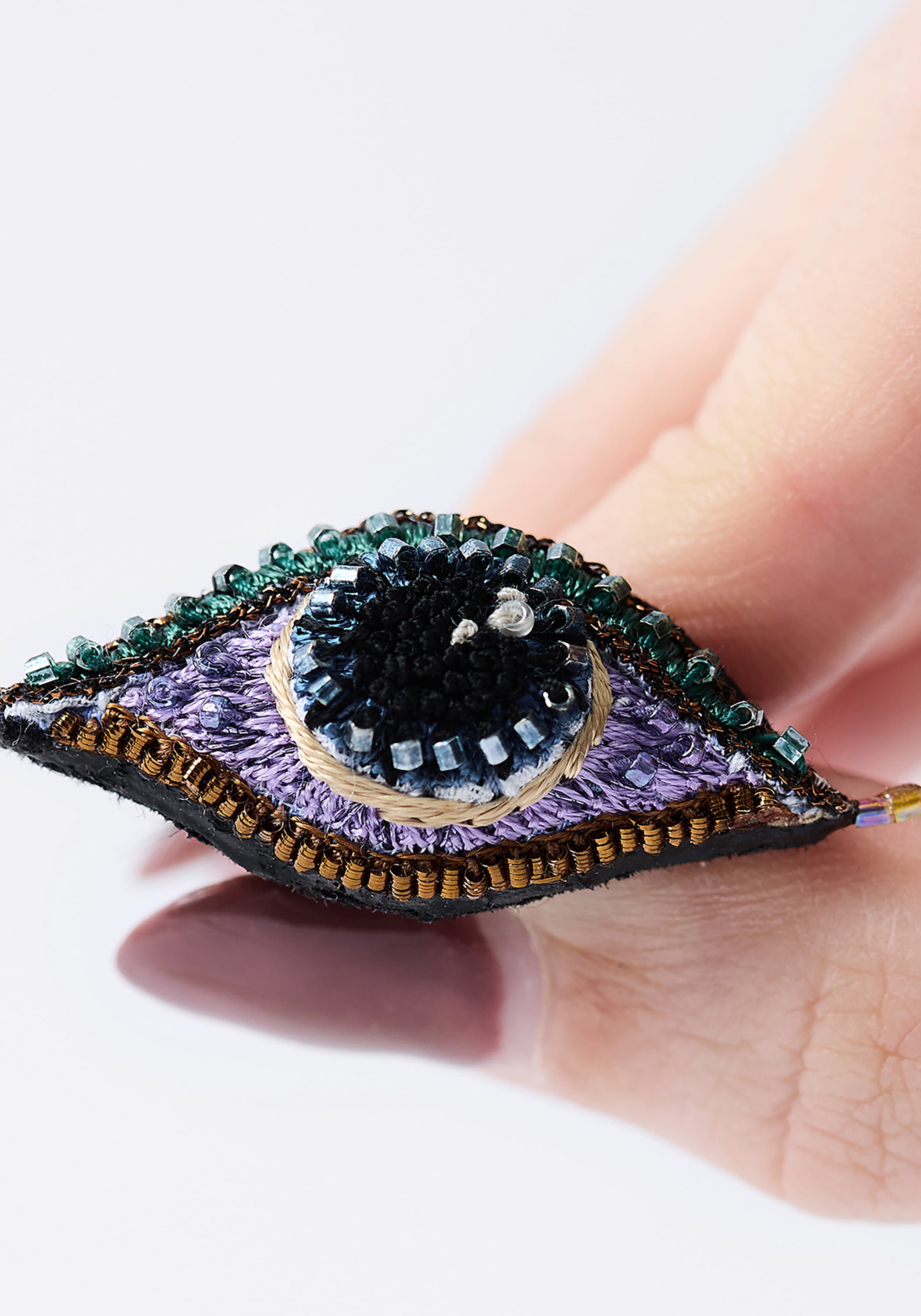 Starry Eye Embroidered Pin