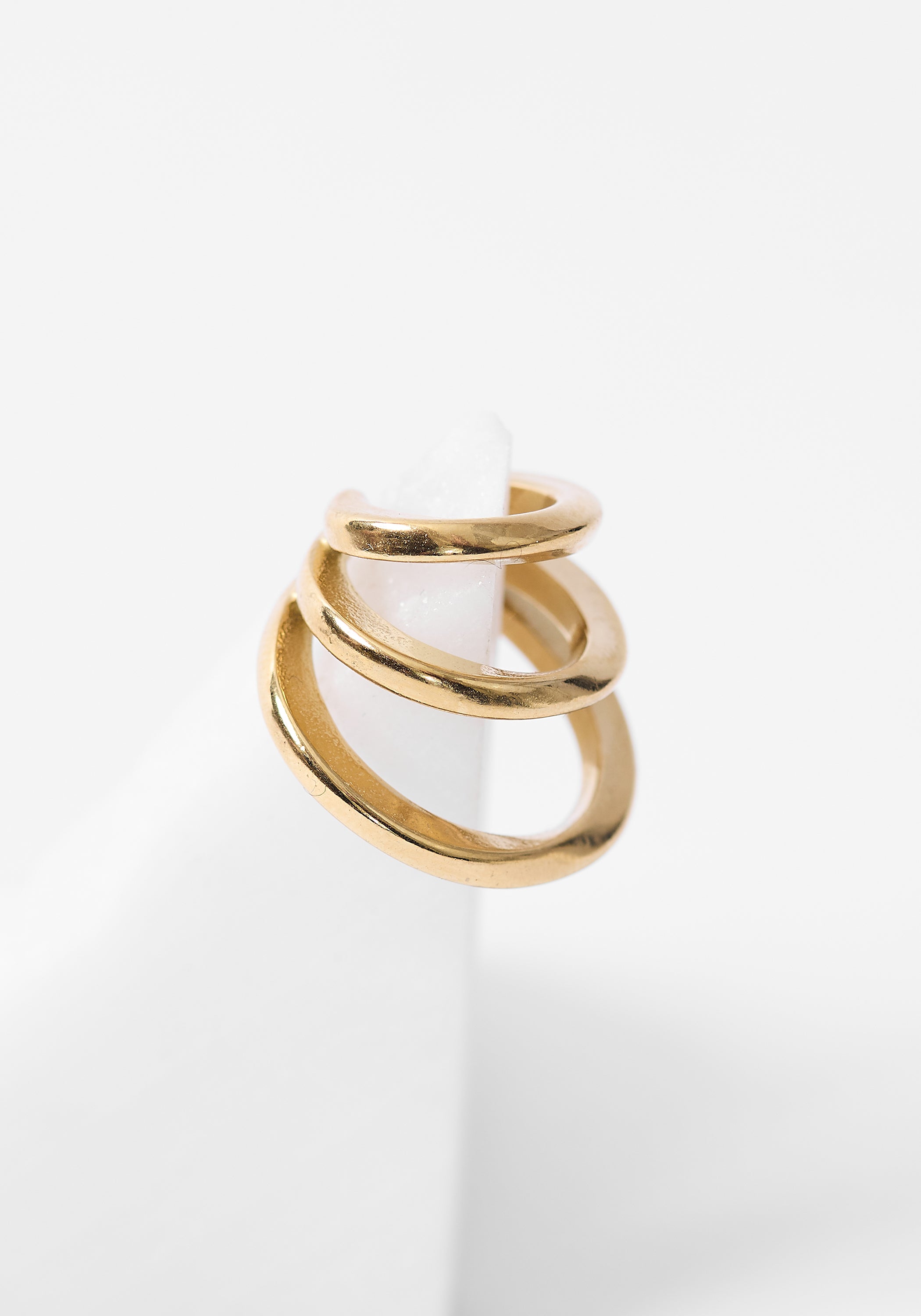 Ridley Gold Tone Stainless Steel Tiered Earcuff
