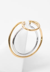Lily Gold and Silver Tone Stainless Steel Layered Earcuff