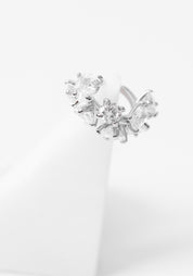 Jaki Stainless Steel Prong Set Zircons Earcuff