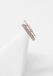 Elva Rose Gold Tone Stainless Steel and Zircons Earcuff