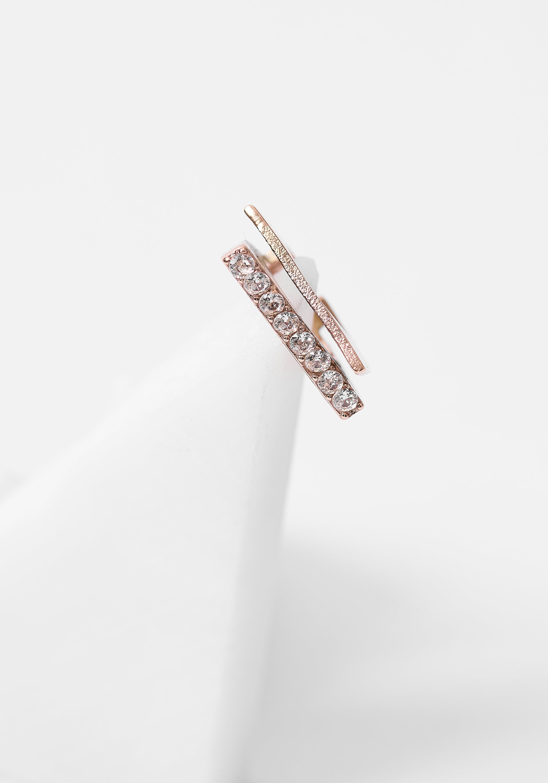 Elva Rose Gold Tone Stainless Steel and Zircons Earcuff