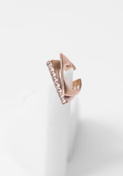 Elva Rose Gold Tone Stainless Steel and Zircons Earcuff