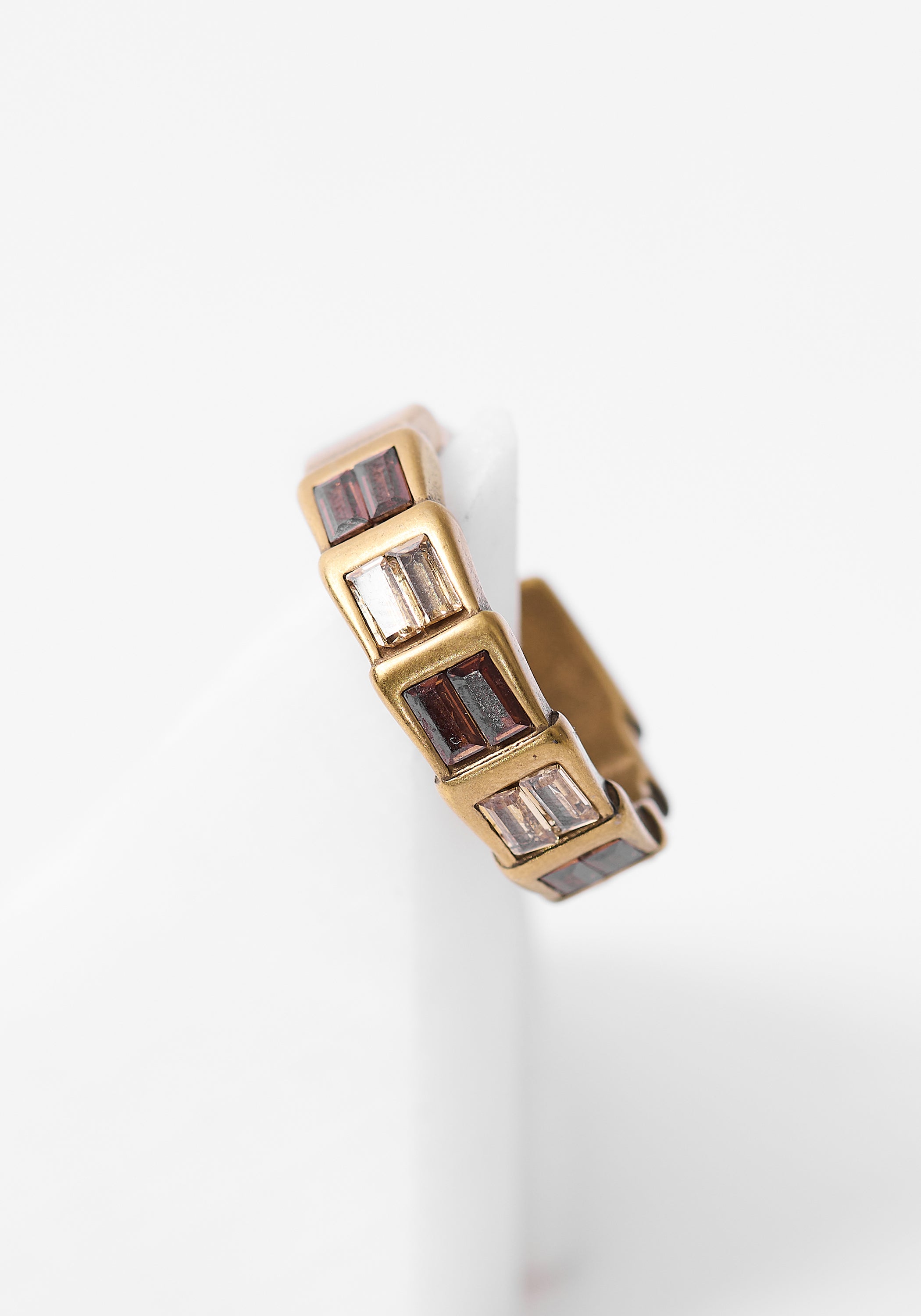 Banka Vintage Gold Tone Stainless Steel and Zirconiums Tiered Earcuff - December Thieves