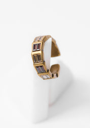 Banka Vintage Gold Tone Stainless Steel and Zirconiums Tiered Earcuff - December Thieves