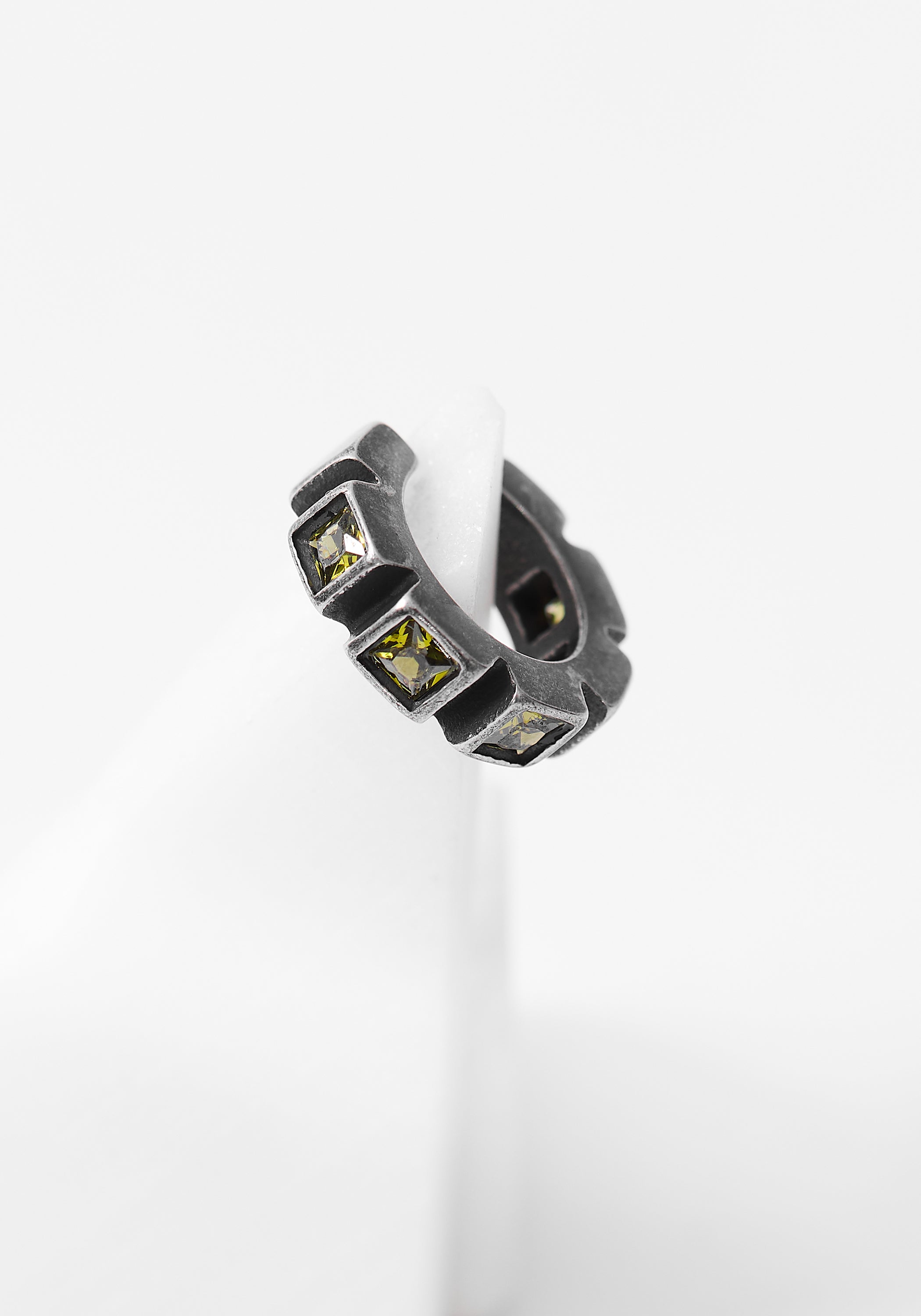 Dibba Vintage Silver Tone Stainless Steel and Zircons Earcuff - December Thieves