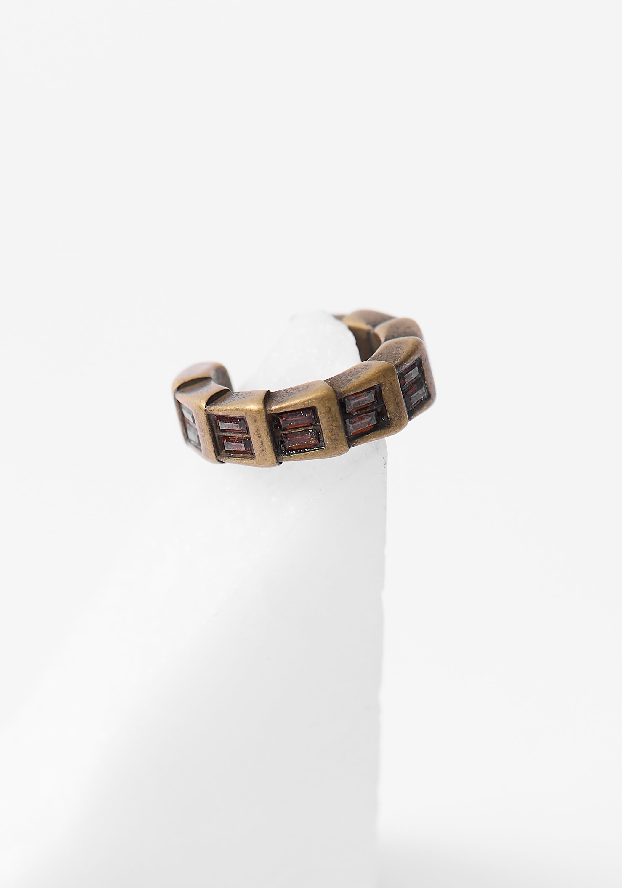 Oni Vintage Gold Tone Stainless Steel and Zirconiums Petite Tiered Earcuff - December Thieves