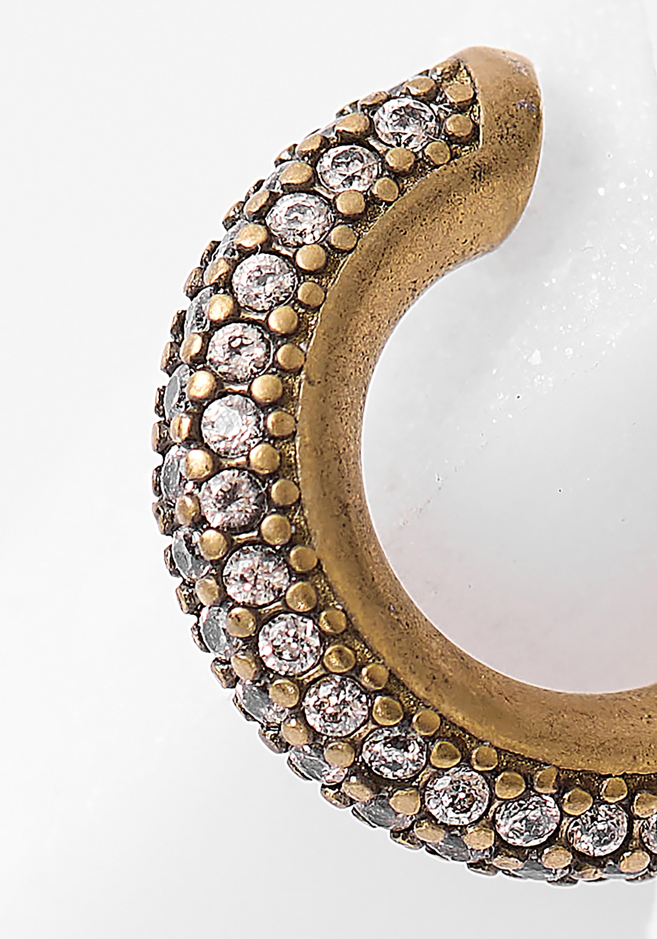 Echo Vintage Gold Tone Stainless Steel and Pave Zirconiums Earcuff - December Thieves