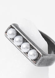 Kira Stainless Steel and Cultured Pearls Earcuff