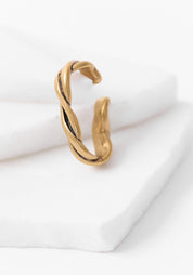 Timber Vintage Gold Tone Stainless Steel Wrapped Earcuff