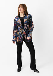 Bulba Navy Velvet Blazer - December Thieves