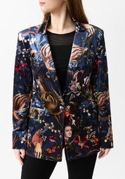 Bulba Navy Velvet Blazer - December Thieves