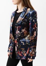 Bulba Navy Velvet Blazer - December Thieves