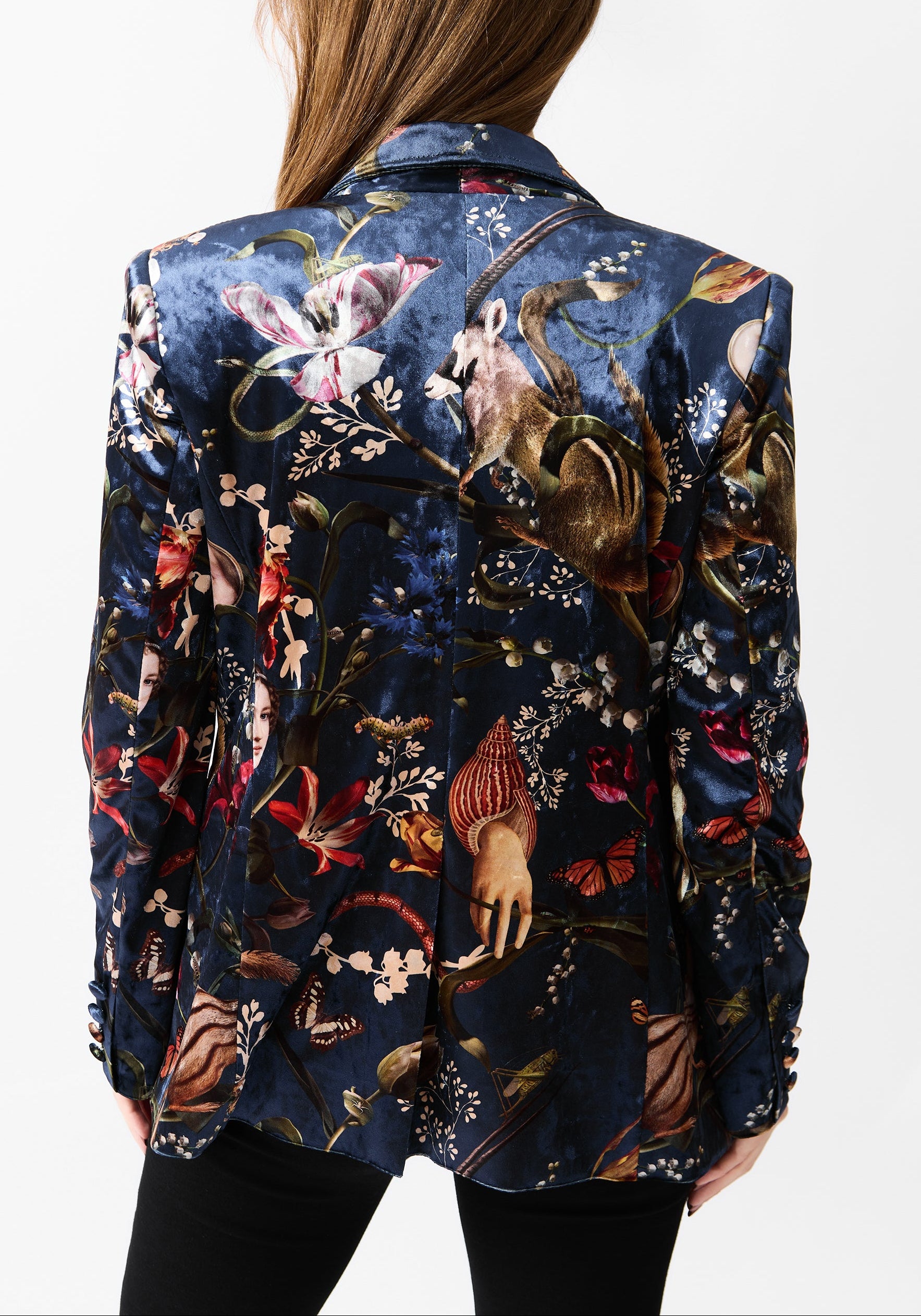 Bulba Navy Velvet Blazer - December Thieves