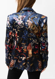 Bulba Navy Velvet Blazer - December Thieves