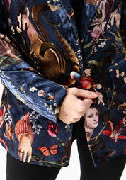Bulba Navy Velvet Blazer - December Thieves