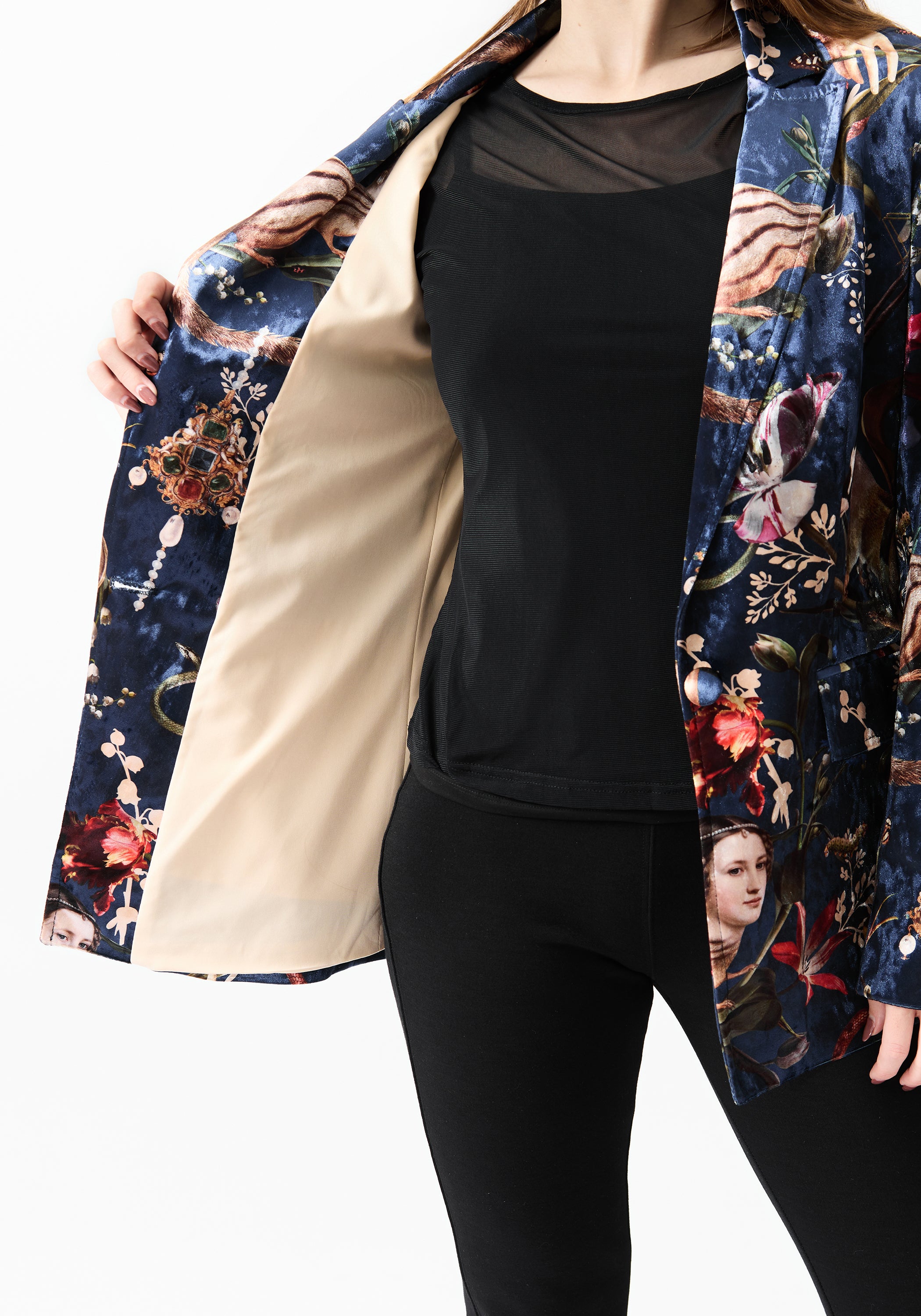 Bulba Navy Velvet Blazer - December Thieves