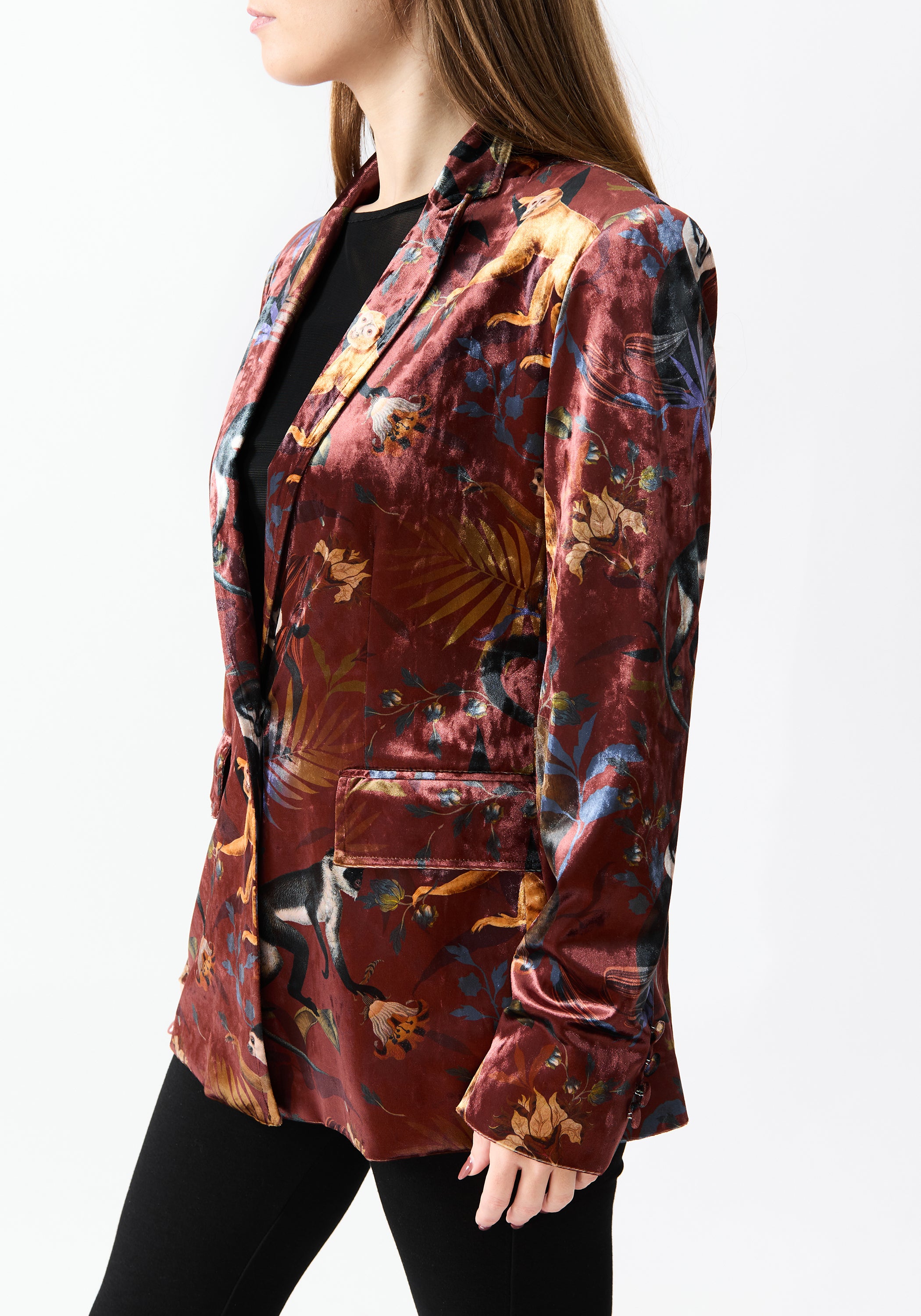 Terracotta Monkey Velvet Blazer - December Thieves