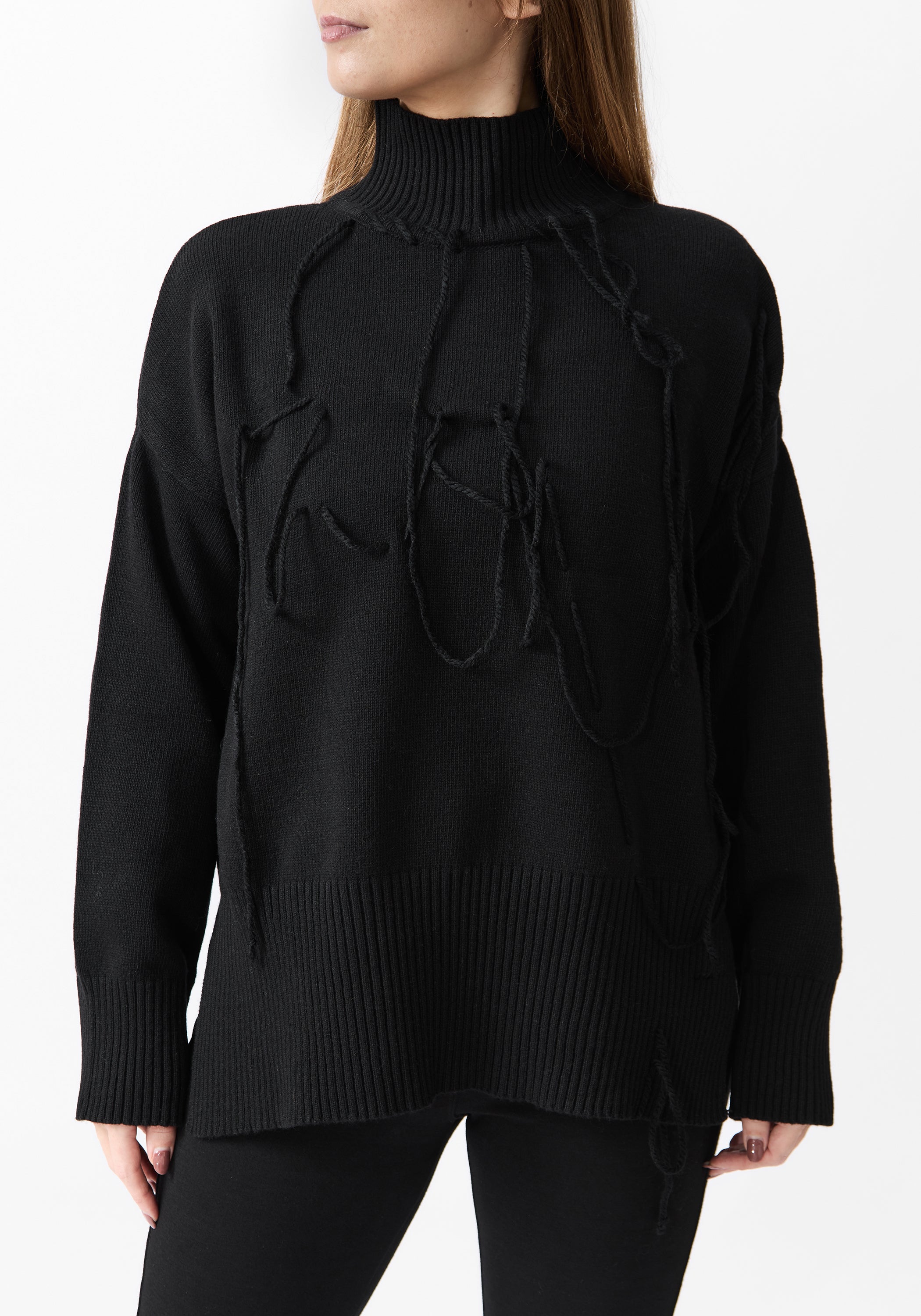 Matar Yarn Detail Cashmere and Wool Blend Pullover