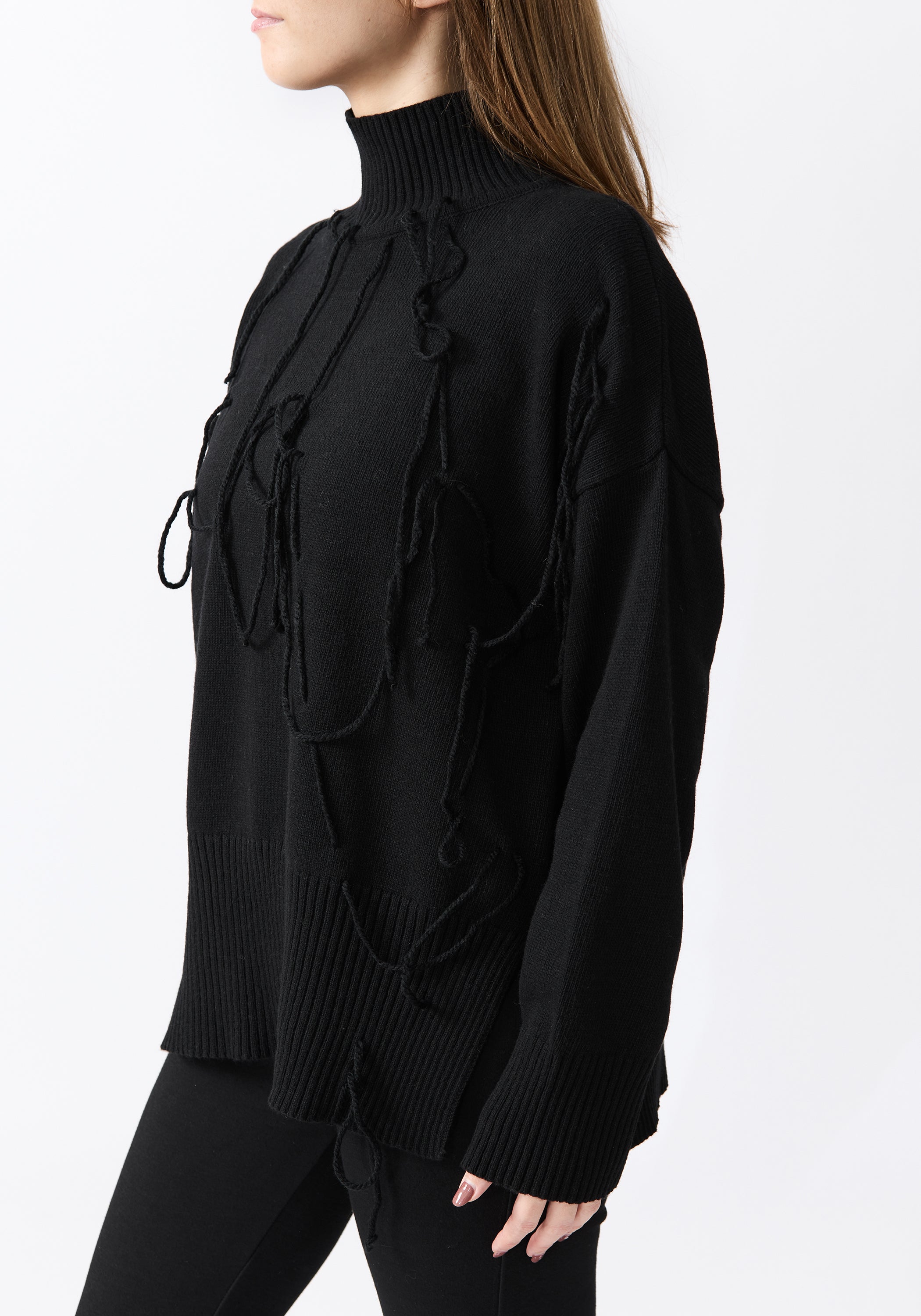 Matar Yarn Detail Cashmere and Wool Blend Pullover