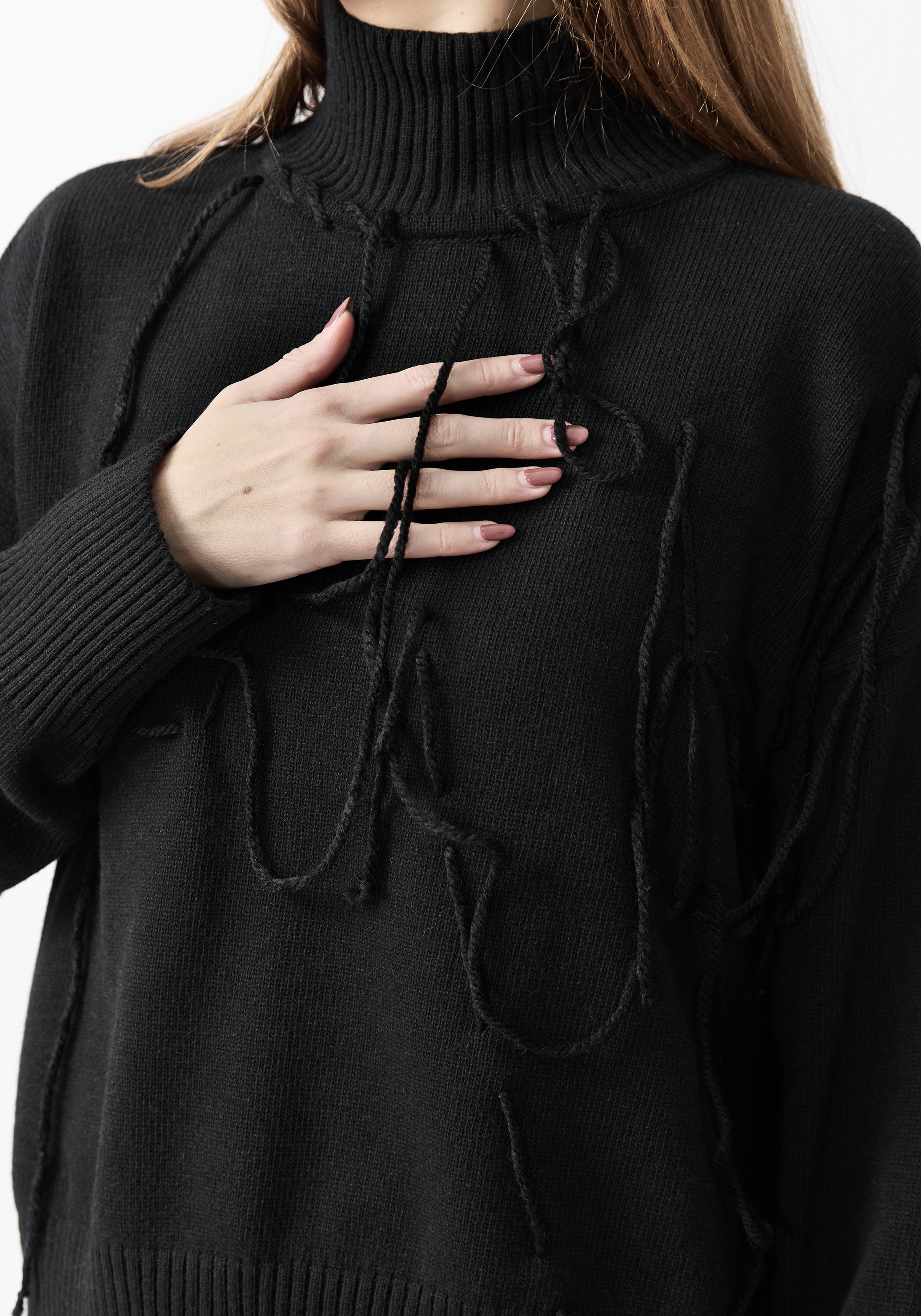 Matar Yarn Detail Cashmere and Wool Blend Pullover
