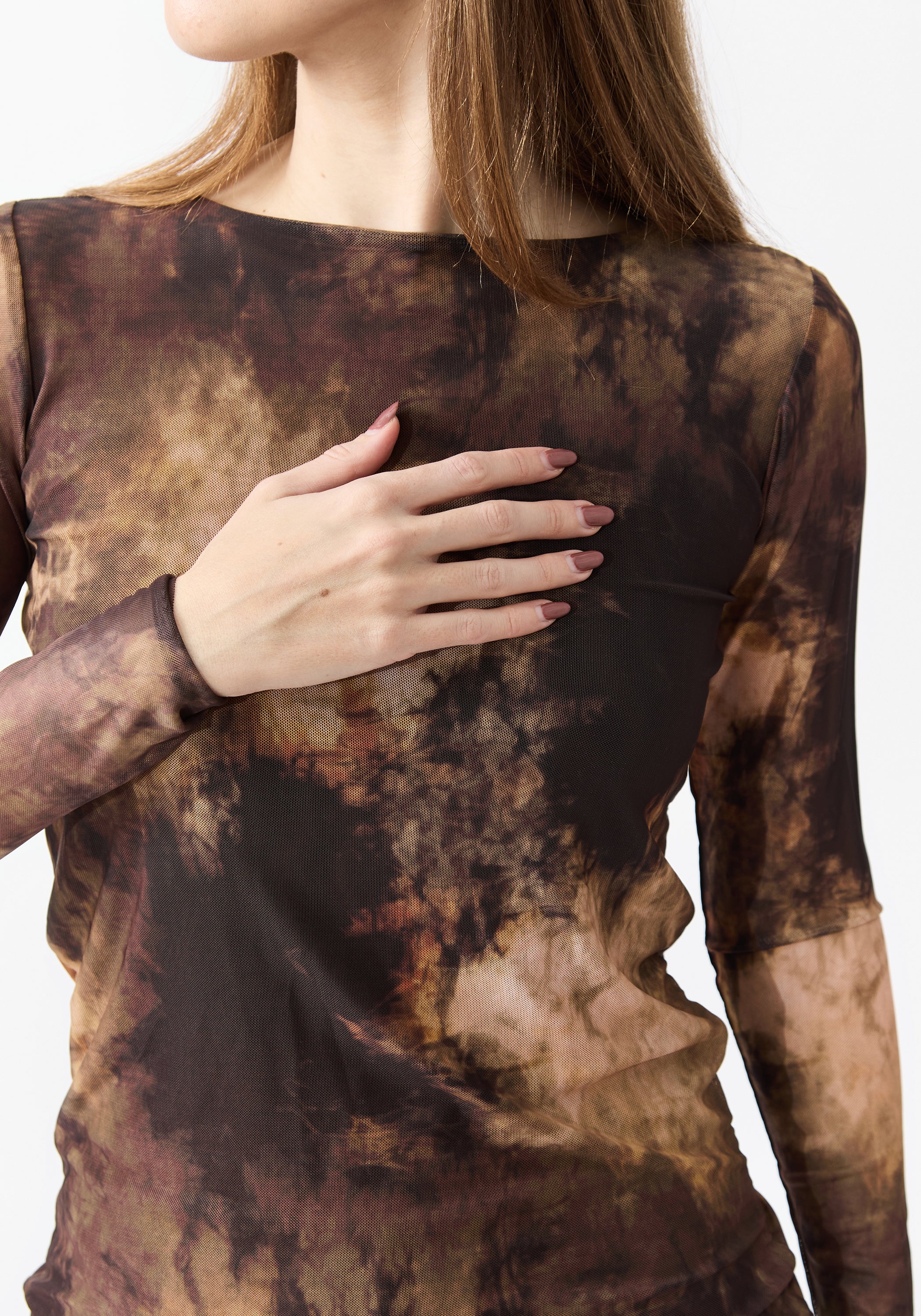Florence Printed Double Sheer Top - December Thieves