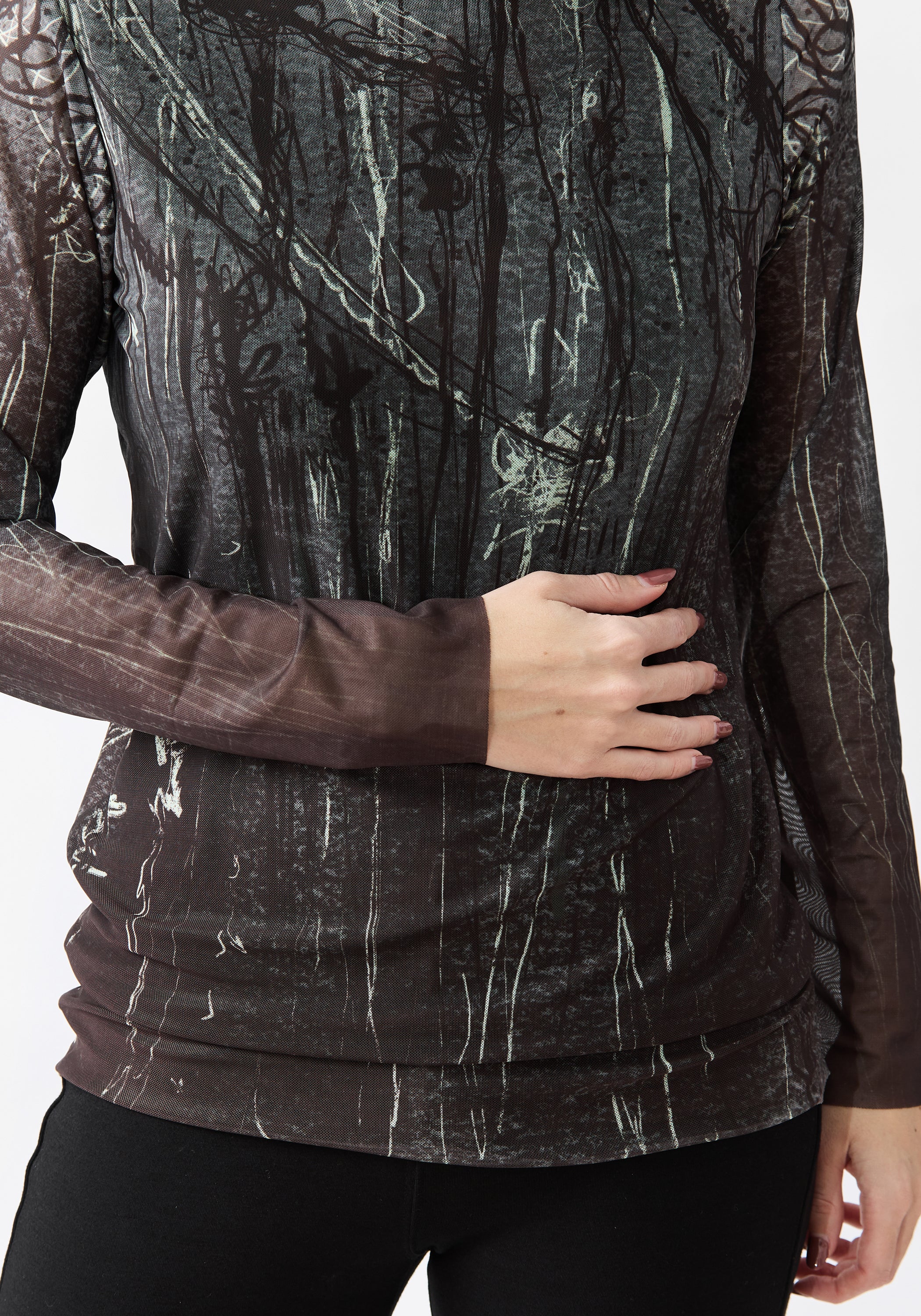 Florence Printed Double Sheer Top - December Thieves