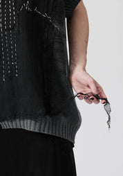 Dorian Hand Painted and Embroidered Wool and Cashmere Pullover
