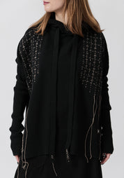 Bina Dolce Embroidered Wool and Cashmere Hoodie