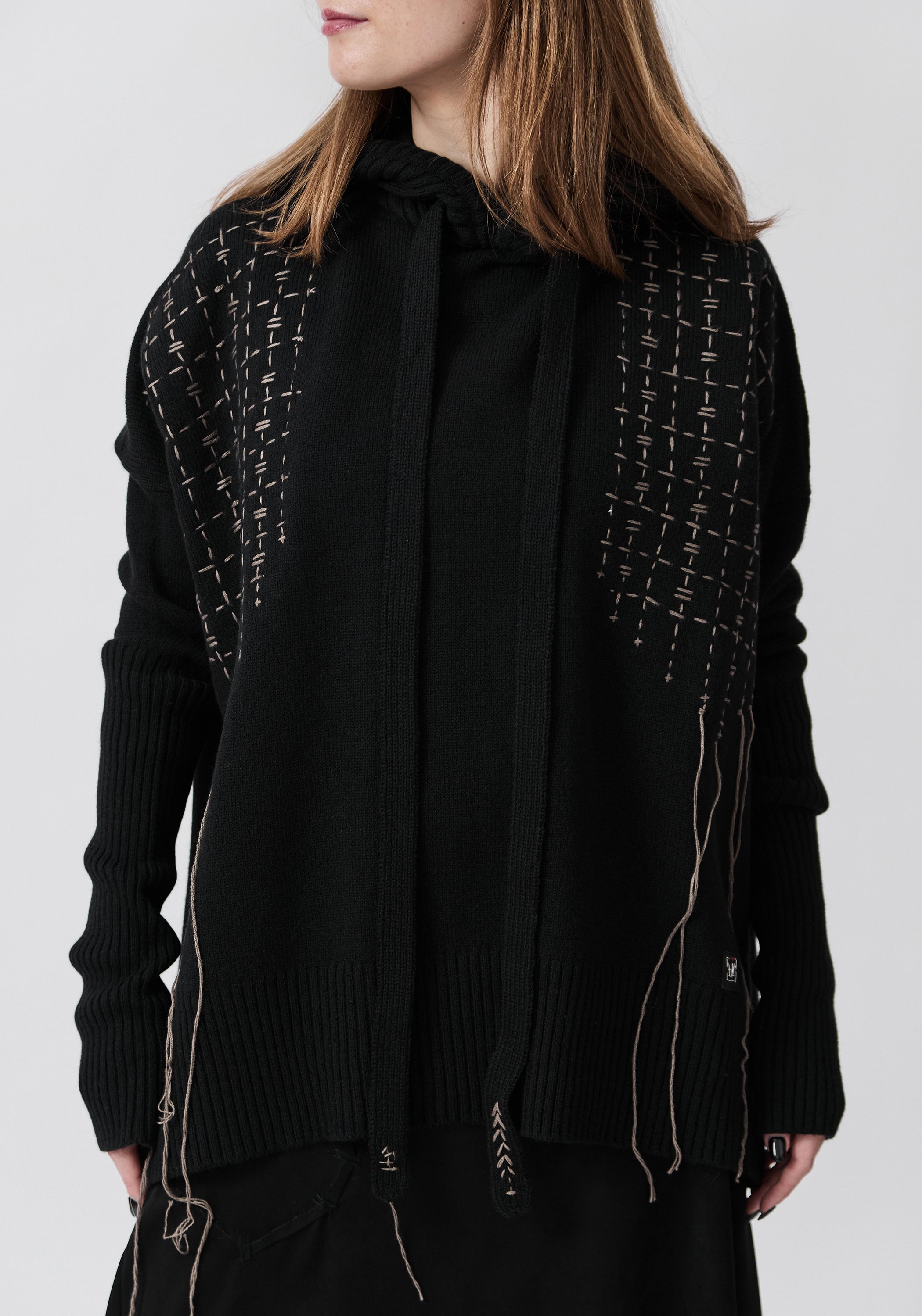 Bina Dolce Embroidered Wool and Cashmere Hoodie