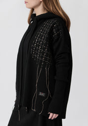 Bina Dolce Embroidered Wool and Cashmere Hoodie