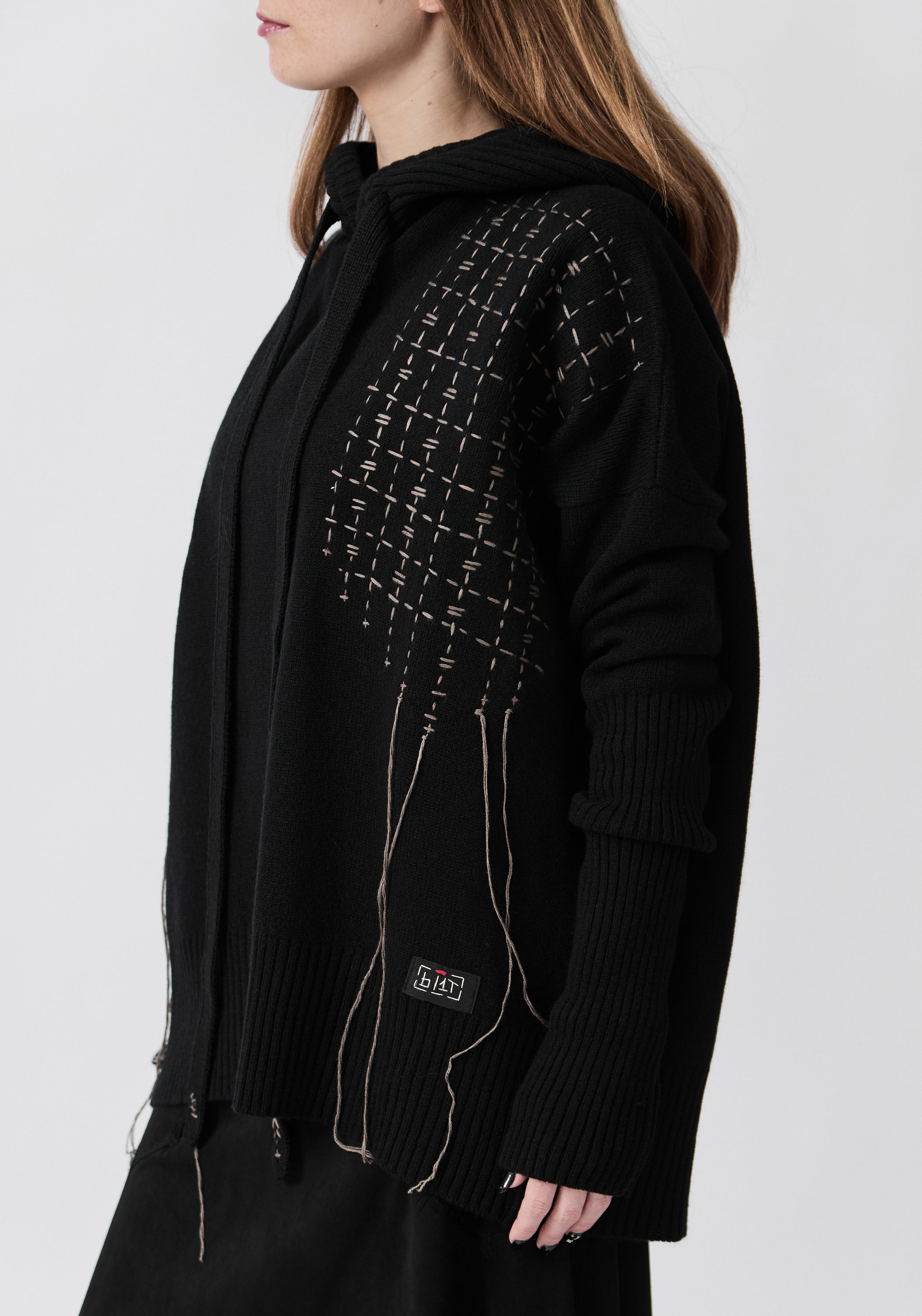 Bina Dolce Embroidered Wool and Cashmere Hoodie
