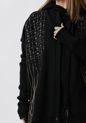 Bina Dolce Embroidered Wool and Cashmere Hoodie