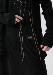 Bina Dolce Embroidered Wool and Cashmere Hoodie
