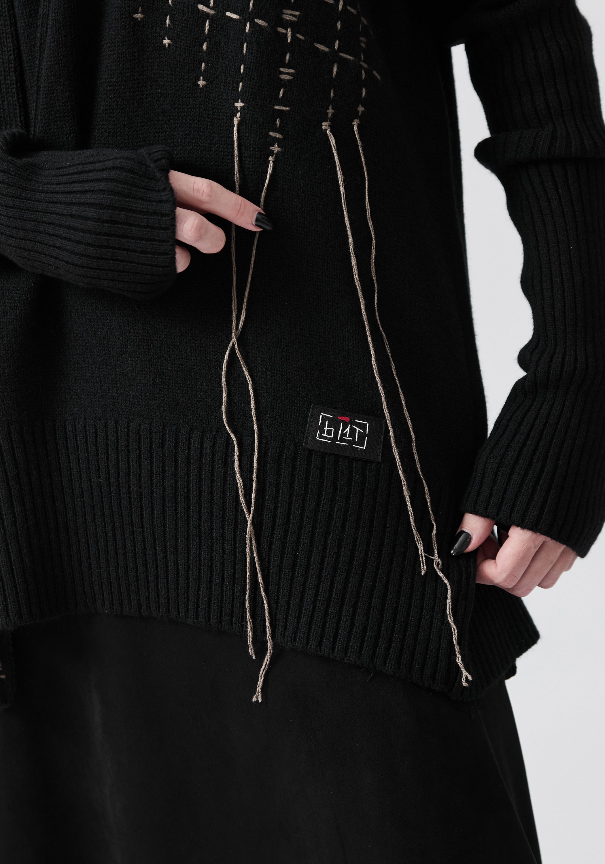 Bina Dolce Embroidered Wool and Cashmere Hoodie
