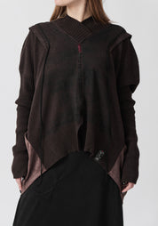 Dalì Hand Painted and Embroidered Mixed Textile Pullover