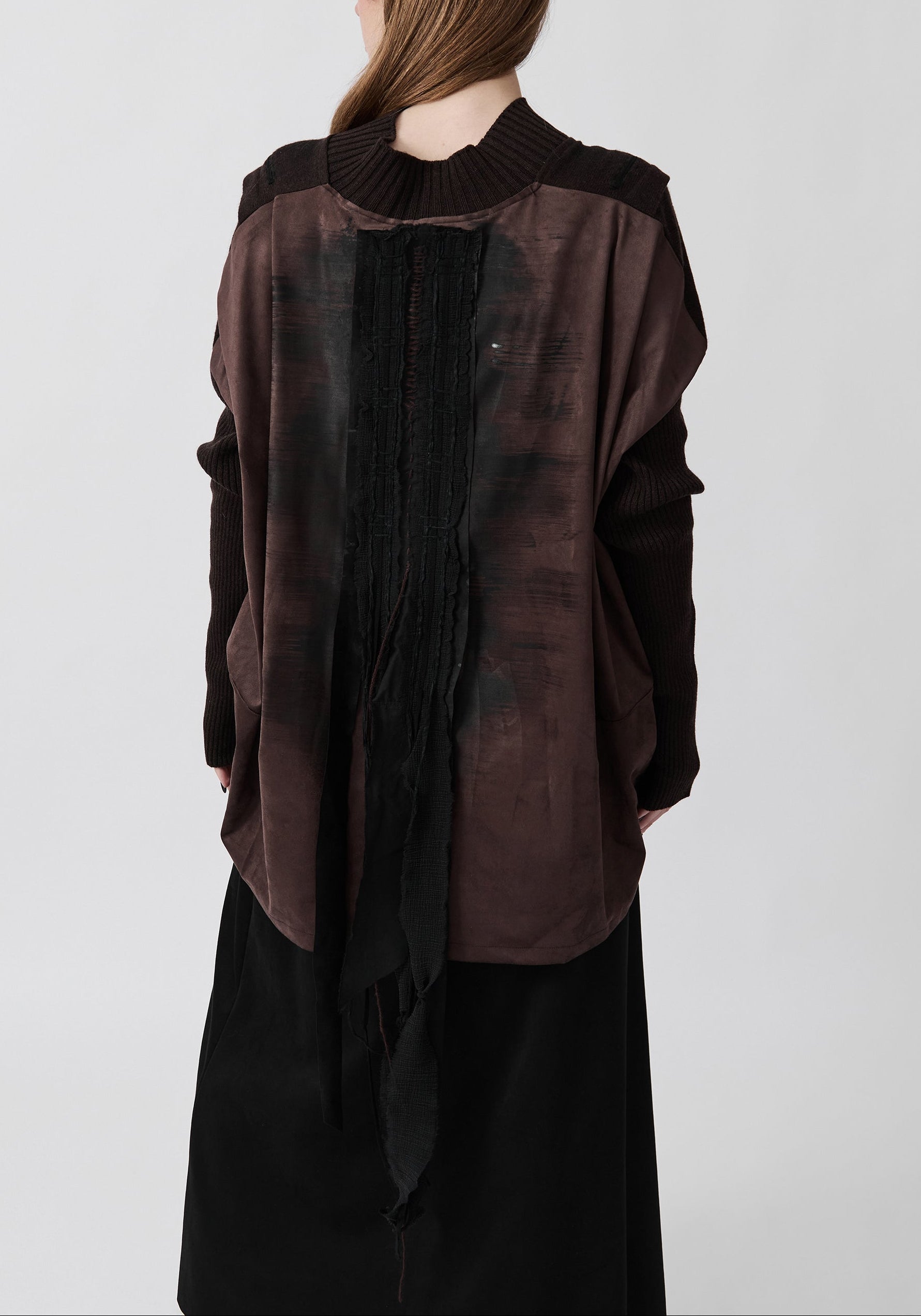 Dalì Hand Painted and Embroidered Mixed Textile Pullover