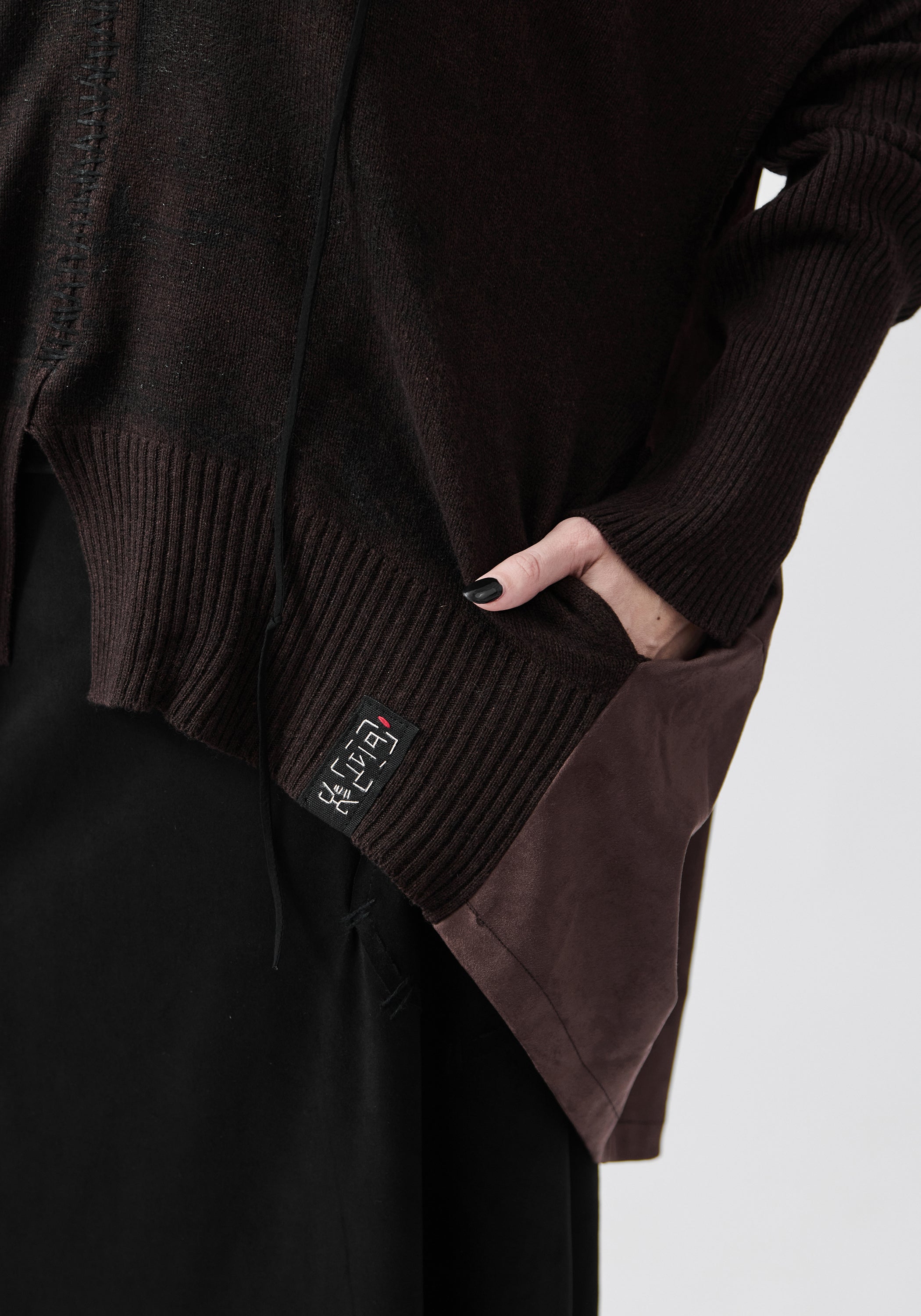 Dalì Hand Painted and Embroidered Mixed Textile Pullover