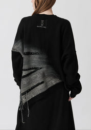 Giotto Hand Painted and Embroidered Wool and Cashmere Cardigan