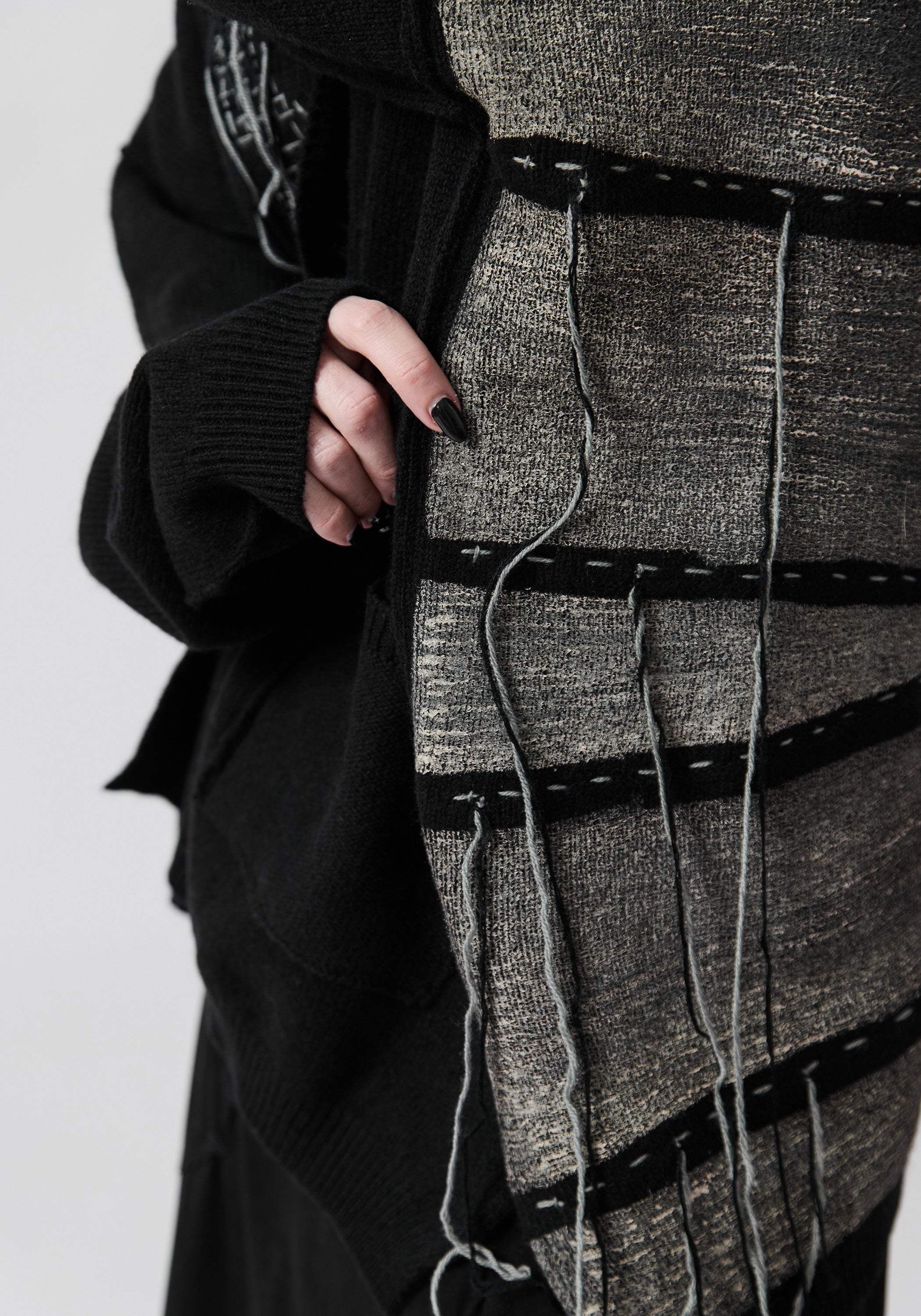 Giotto Hand Painted and Embroidered Wool and Cashmere Cardigan