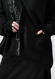 Giotto Hand Painted and Embroidered Wool and Cashmere Cardigan