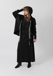 Hero Embroidered Faux Suede Hoodie