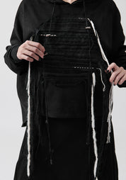 Hero Embroidered Faux Suede Hoodie