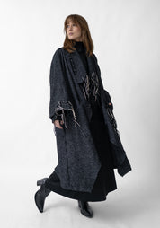 Gacrux Oversized Hand Stitched Wool Blend Coat