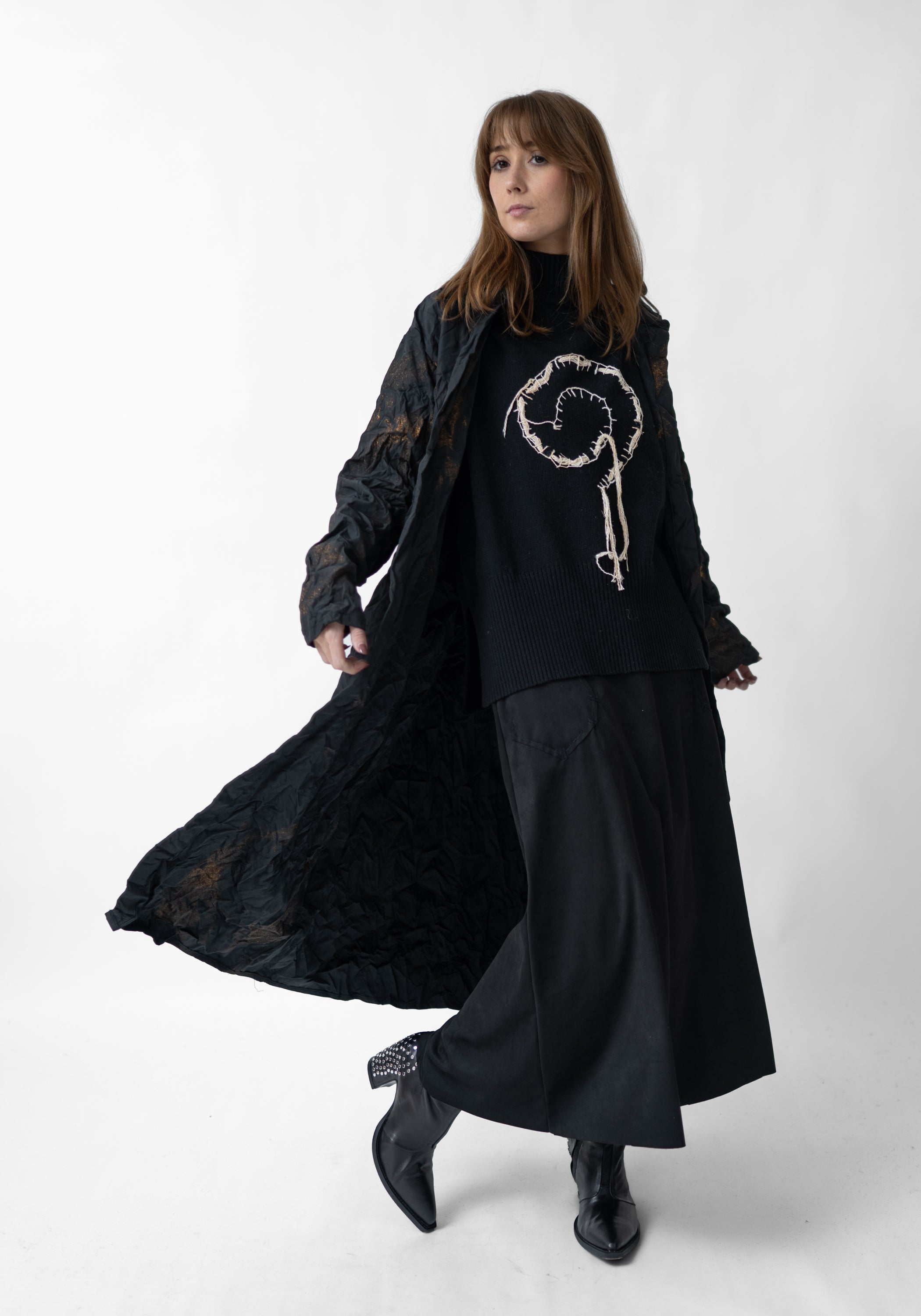 Acquamarina Hand Painted  Open Front Jacket