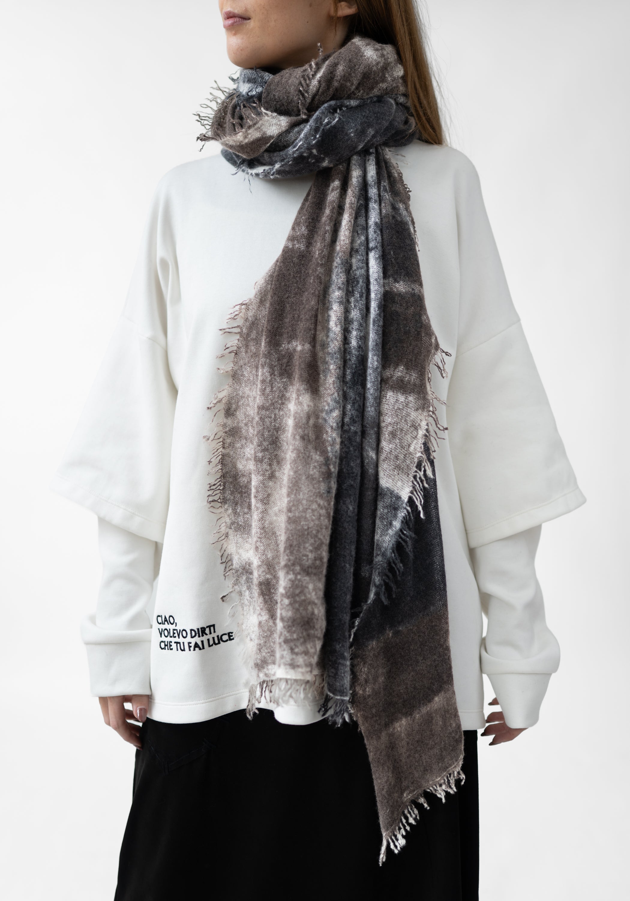 Holbrook Hand Painted Wool Scarf