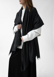 Eureka Black Cashmere Scarf