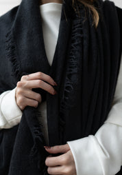 Eureka Black Cashmere Scarf
