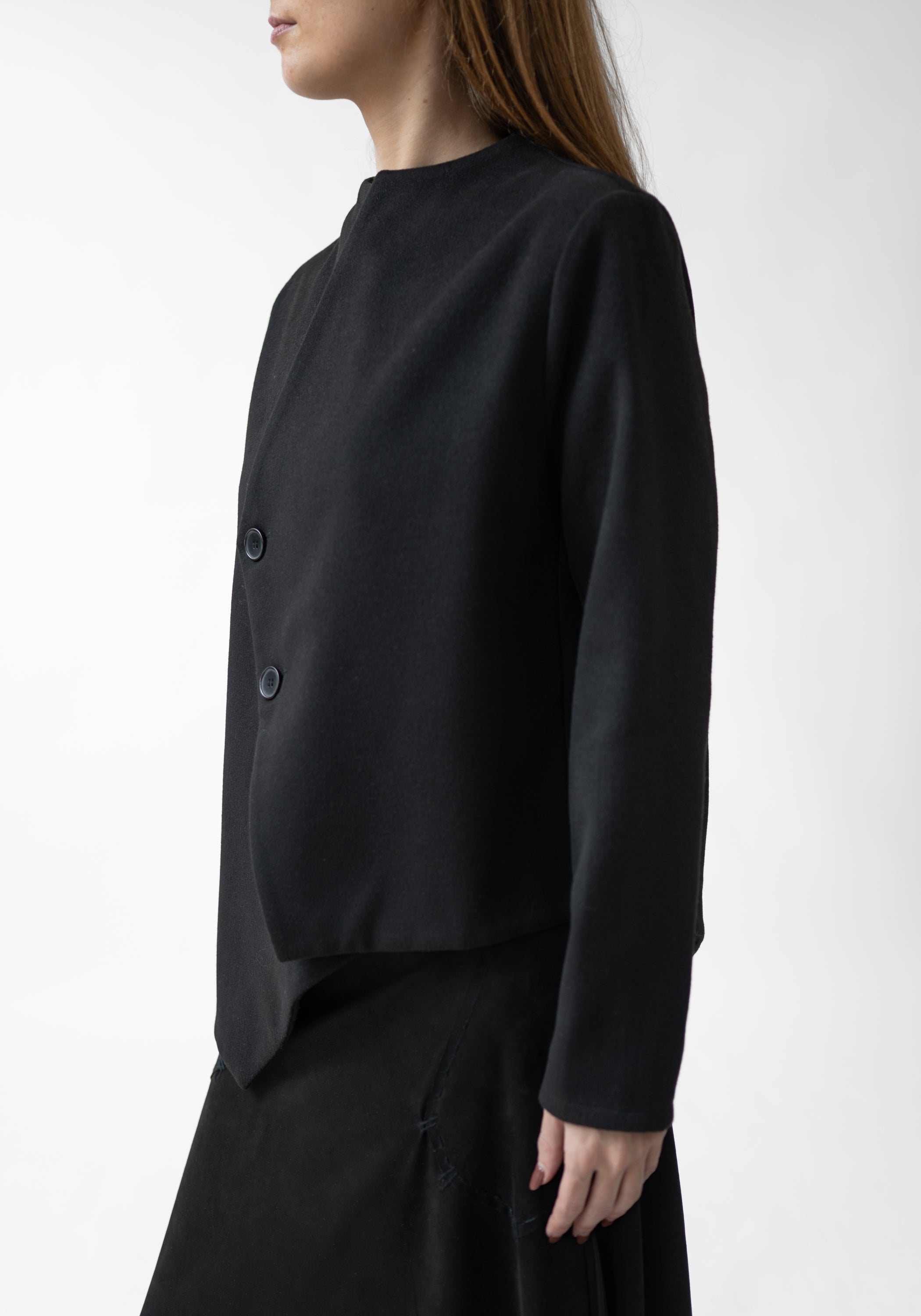 Cassiopea Asymmetric Wool Blend Blazer
